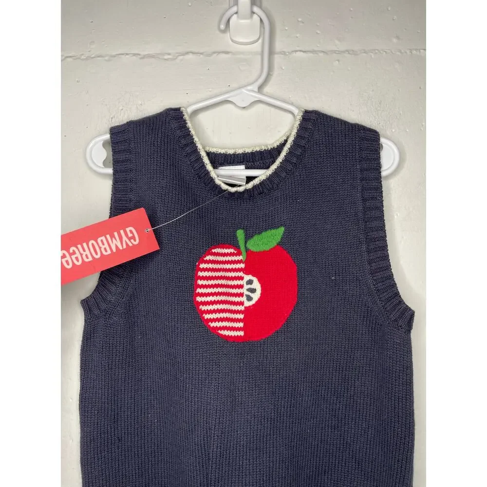 NEW Gymboree Apple Sweater Vest Size 10 100% Cotton